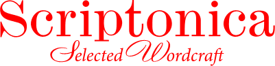 Scriptonica. Selected Wordcraft